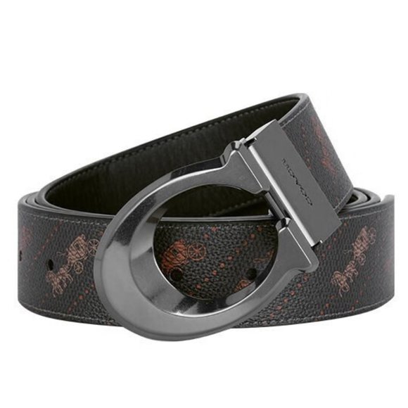 Coach $198 CUT-TO-SIZE REVERSIBLE SIGNATURE WIDE BELT - Picture 2 of 8